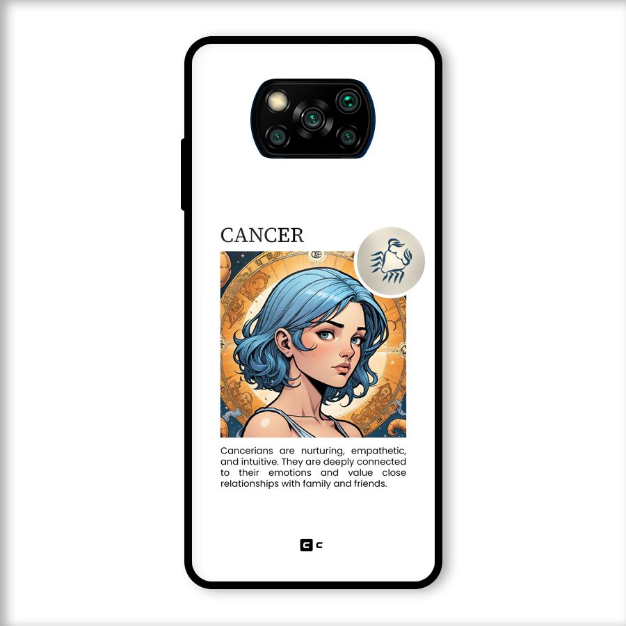Connected Cancer Glass Back Case for Poco X3