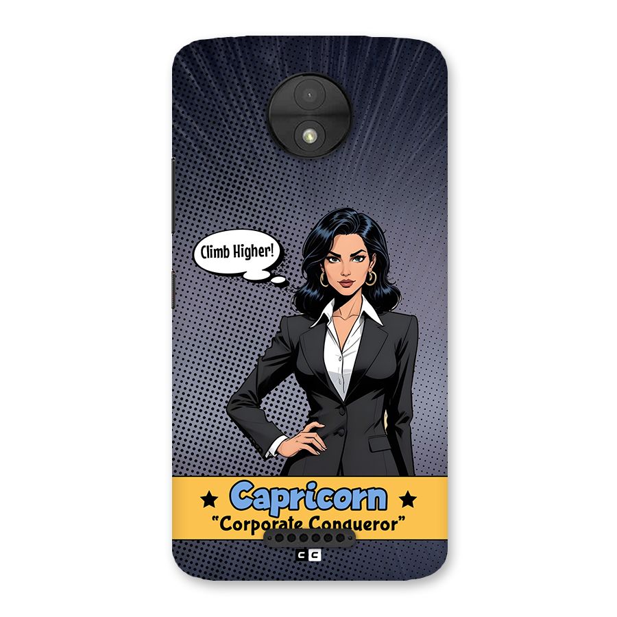 Conqueror Capricorn Back Case for Moto C