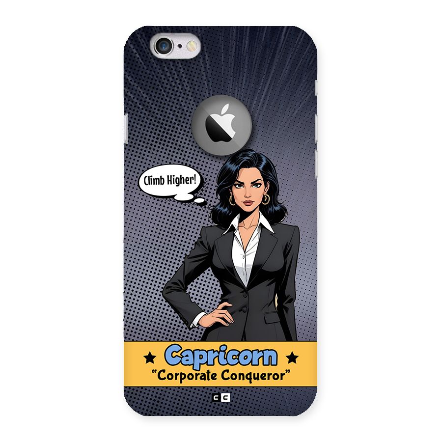 Conqueror Capricorn Back Case for iPhone 6 Logo Cut