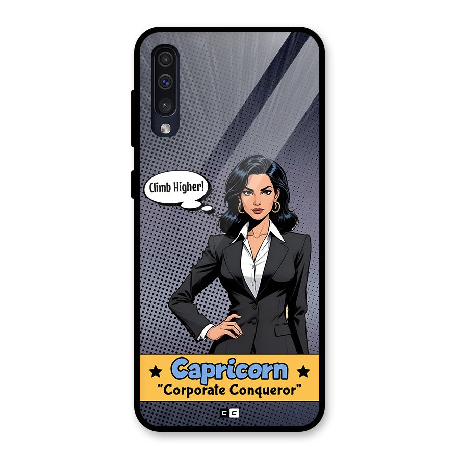 Conqueror Capricorn Glass Back Case for Galaxy A30s