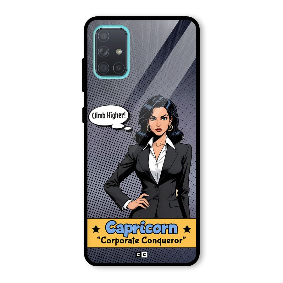 Conqueror Capricorn Glass Back Case for Galaxy A71