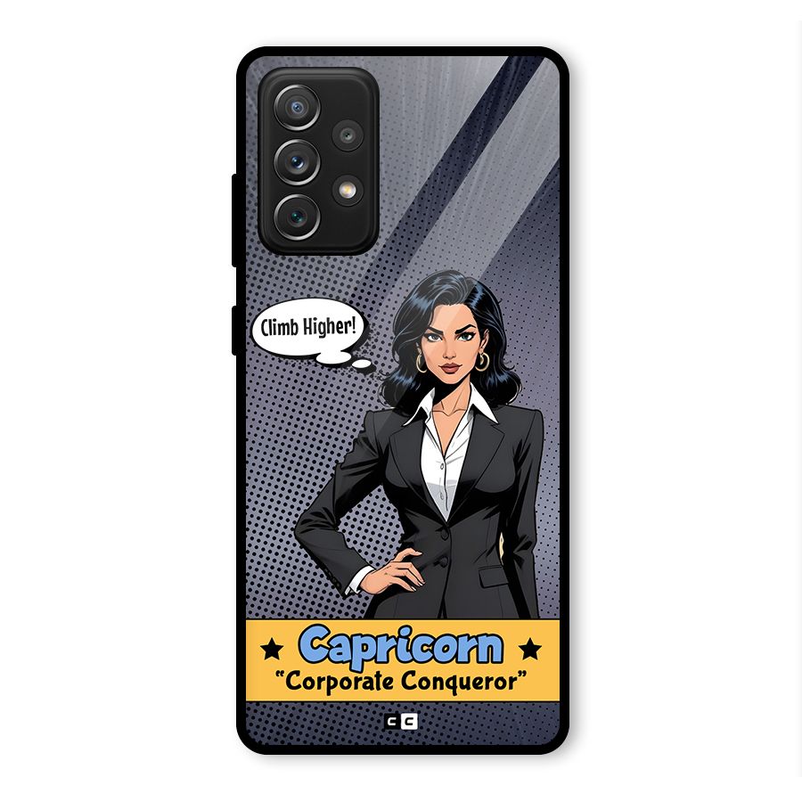 Conqueror Capricorn Glass Back Case for Galaxy A72