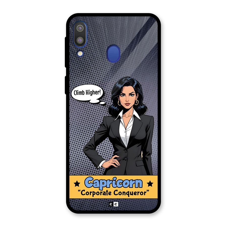 Conqueror Capricorn Glass Back Case for Galaxy M20