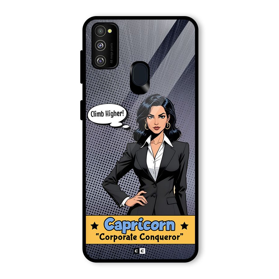 Conqueror Capricorn Glass Back Case for Galaxy M21