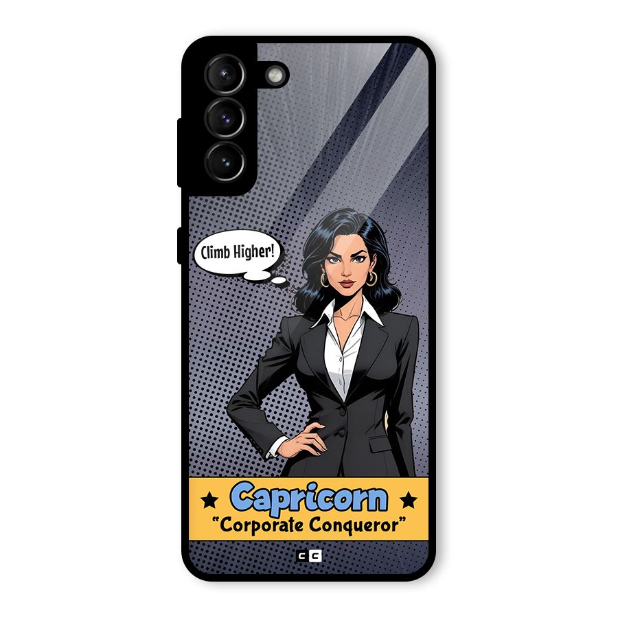 Conqueror Capricorn Glass Back Case for Galaxy S21 Plus