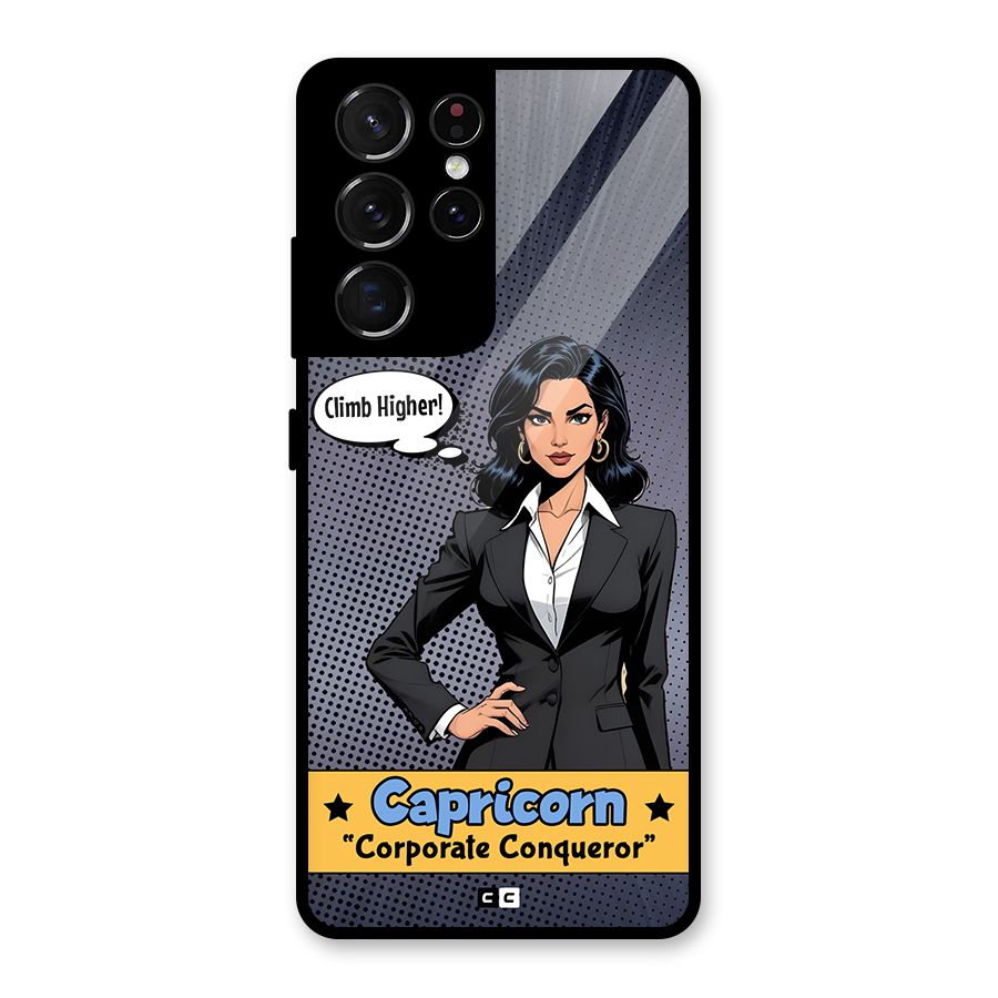 Conqueror Capricorn Glass Back Case for Galaxy S21 Ultra 5G
