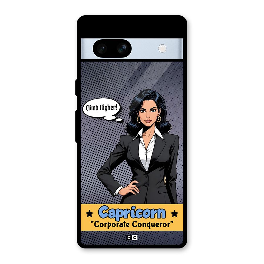 Conqueror Capricorn Glass Back Case for Google Pixel 7a