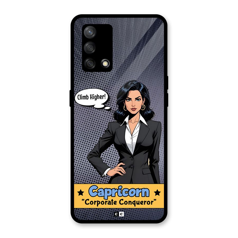 Conqueror Capricorn Glass Back Case for Oppo F19