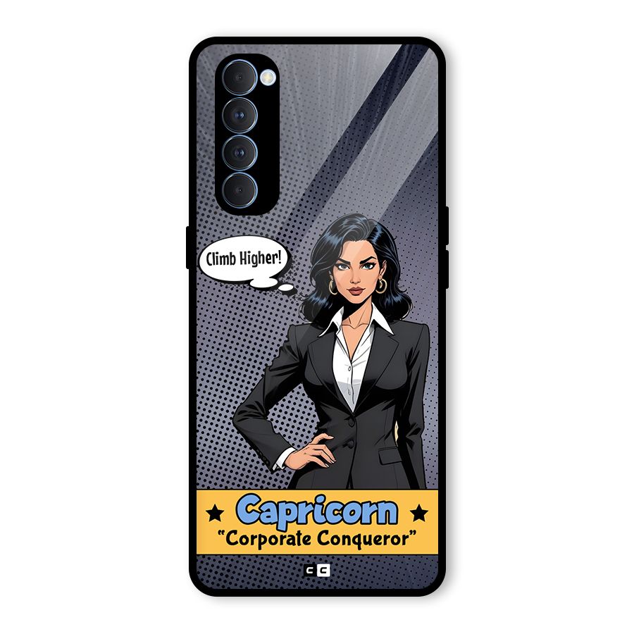 Conqueror Capricorn Glass Back Case for Oppo Reno4 Pro