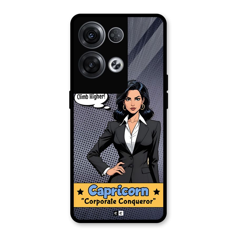 Conqueror Capricorn Glass Back Case for Oppo Reno8 Pro 5G