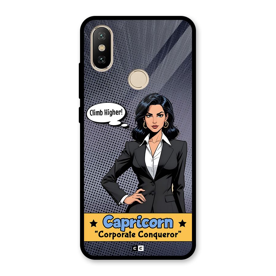 Conqueror Capricorn Glass Back Case for Redmi A2