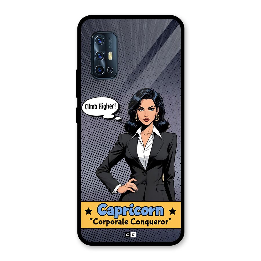Conqueror Capricorn Glass Back Case for Vivo V17