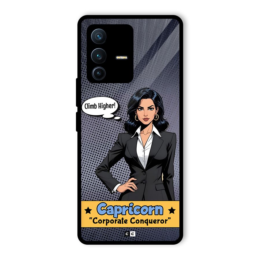Conqueror Capricorn Glass Back Case for Vivo V23 Pro