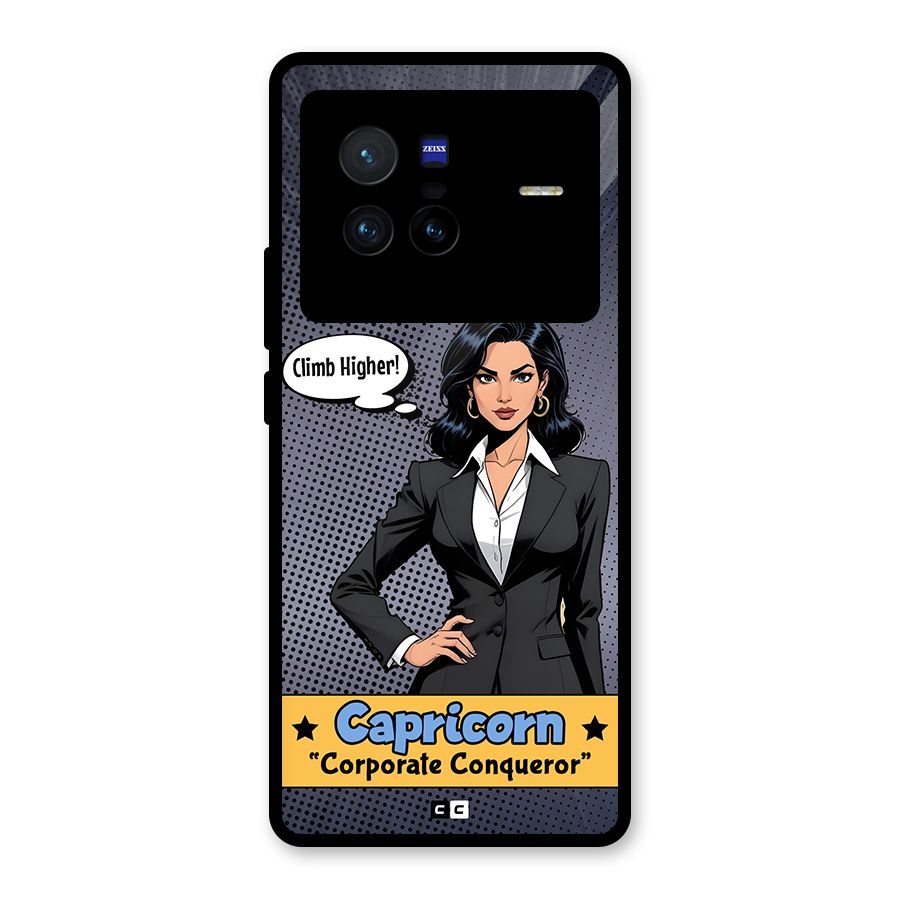 Conqueror Capricorn Glass Back Case for Vivo X80
