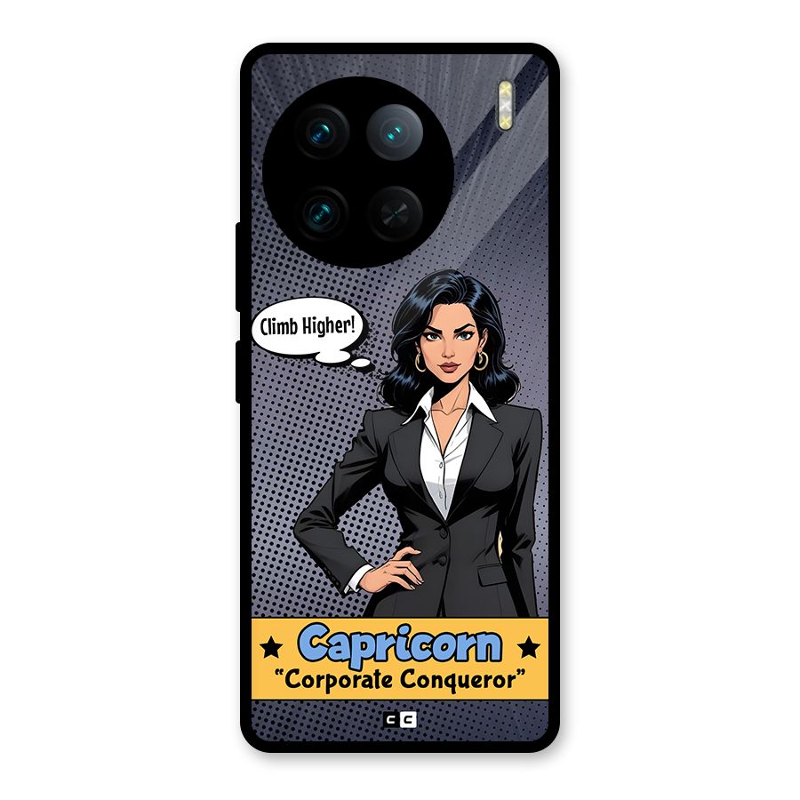 Conqueror Capricorn Glass Back Case for Vivo X90 Pro