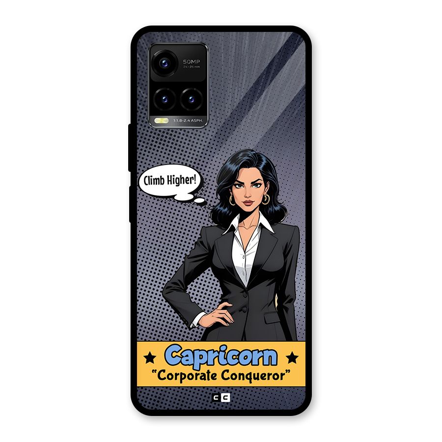 Conqueror Capricorn Glass Back Case for Vivo Y21G