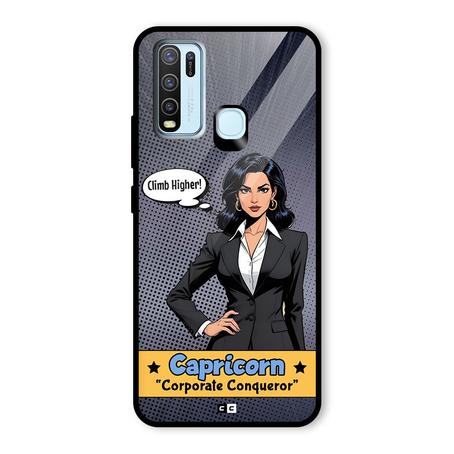 Conqueror Capricorn Glass Back Case for Vivo Y30