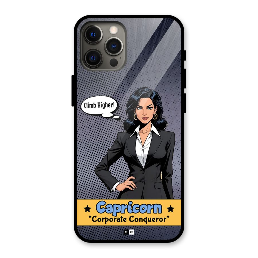 Conqueror Capricorn Glass Back Case for iPhone 12 Pro Max