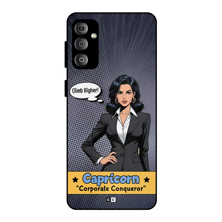 Conqueror Capricorn Metal Back Case for Galaxy F23