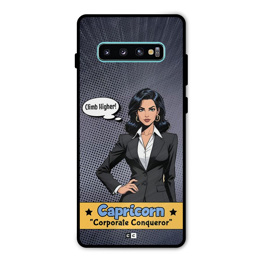 Conqueror Capricorn Metal Back Case for Galaxy S10 Plus