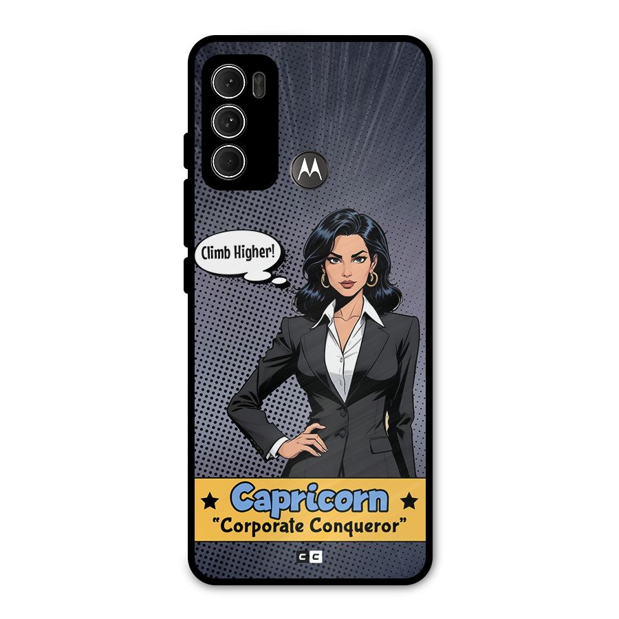 Conqueror Capricorn Metal Back Case for Moto G60