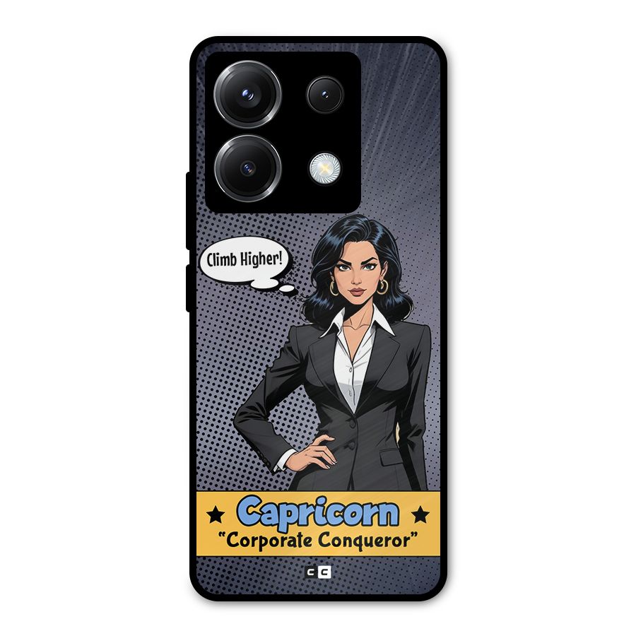 Conqueror Capricorn Metal Back Case for Poco X6