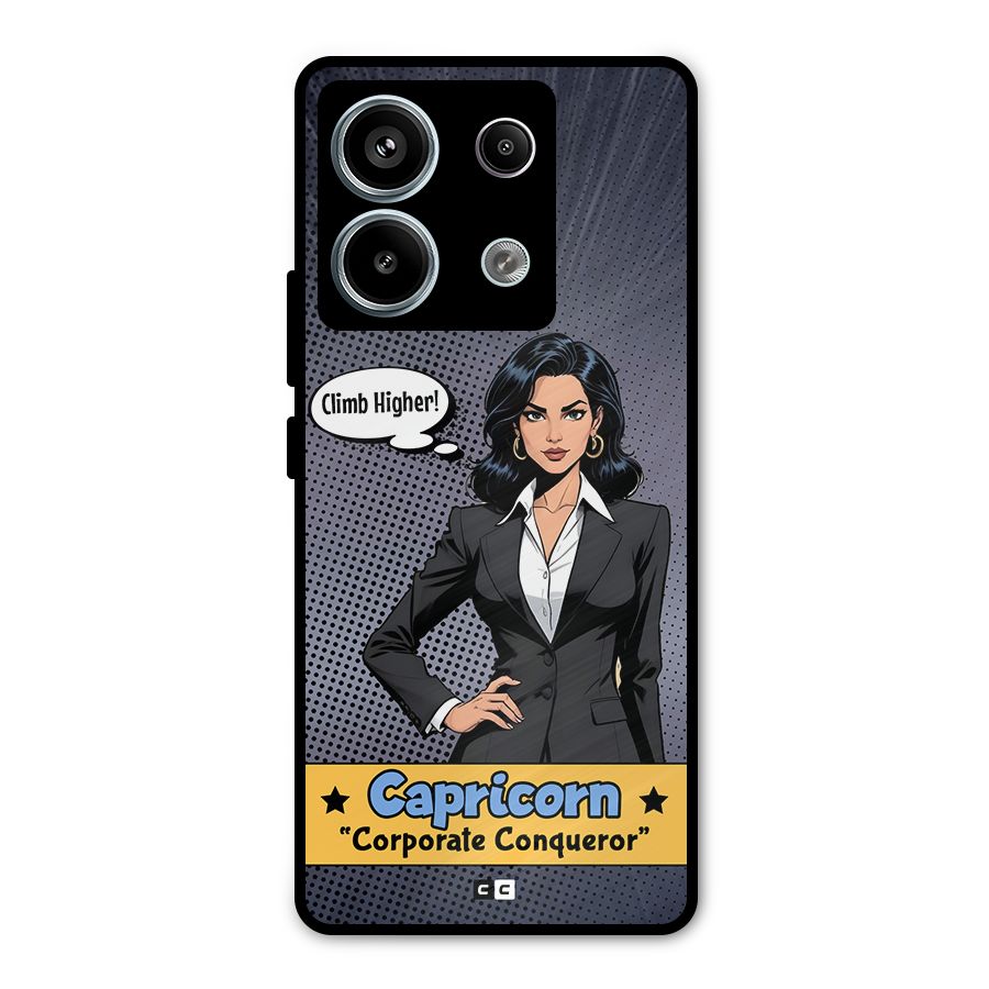 Conqueror Capricorn Metal Back Case for Redmi Note 13 Pro 5G