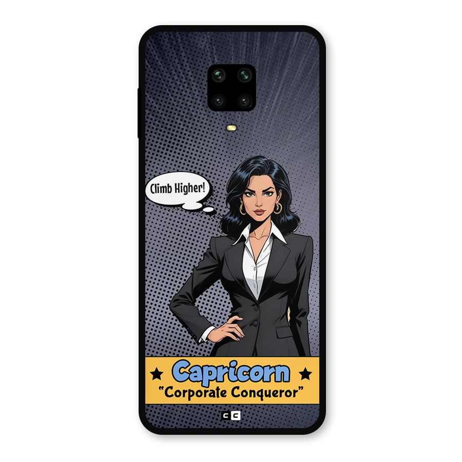 Conqueror Capricorn Metal Back Case for Redmi Note 9 Pro