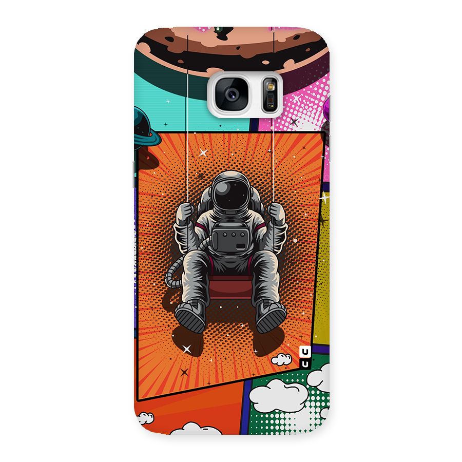 Cool Astraunaut Comic Swing Back Case for Galaxy S7 Edge