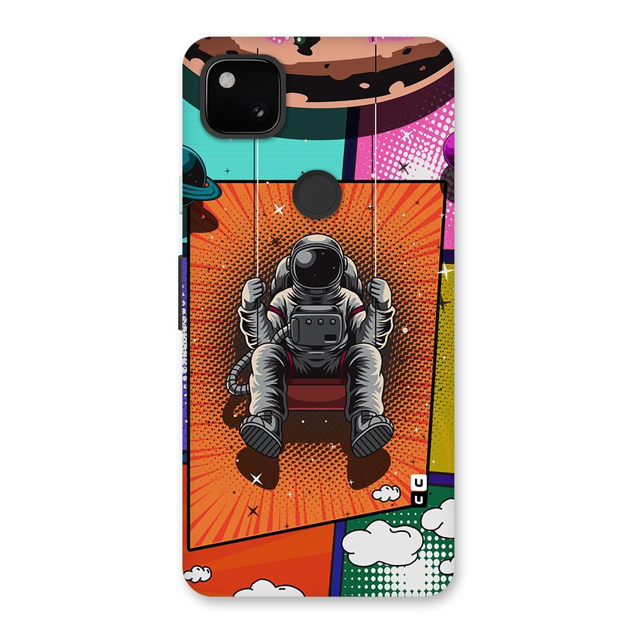 Cool Astraunaut Comic Swing Glass Back Case for Google Pixel 4a