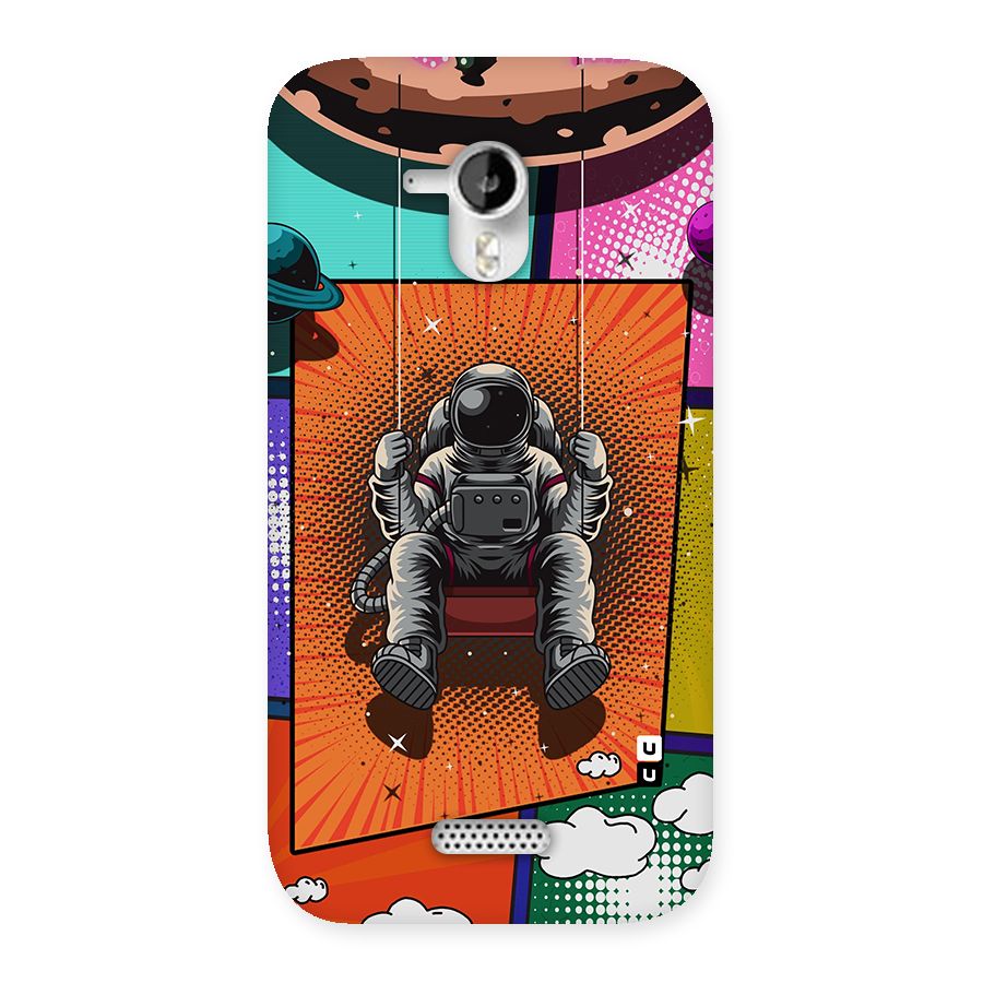 Cool Astraunaut Comic Swing Back Case for Micromax Canvas HD A116