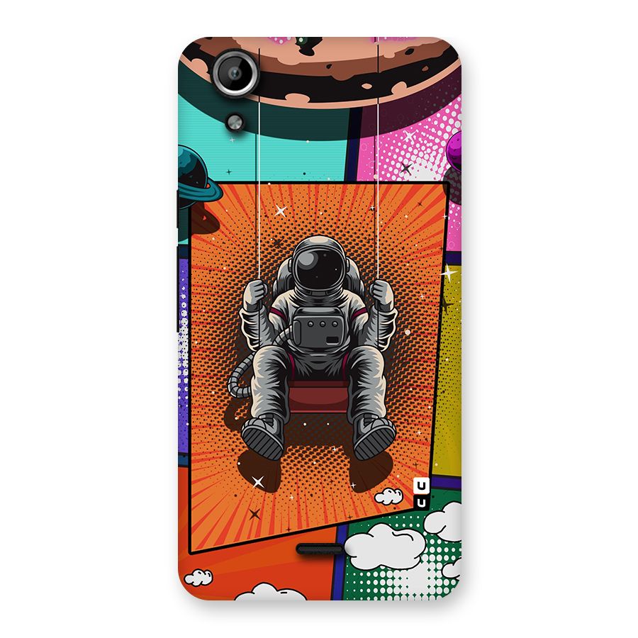 Cool Astraunaut Comic Swing Back Case for Micromax Canvas Selfie Lens Q345