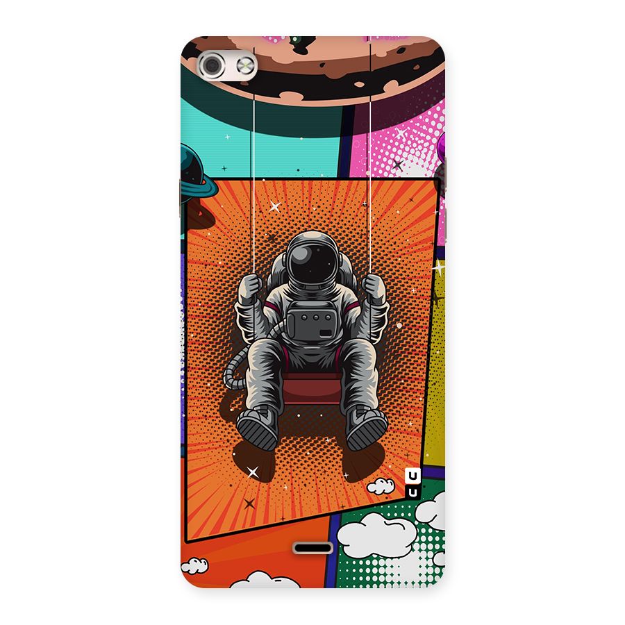 Cool Astraunaut Comic Swing Back Case for Micromax Canvas Silver 5