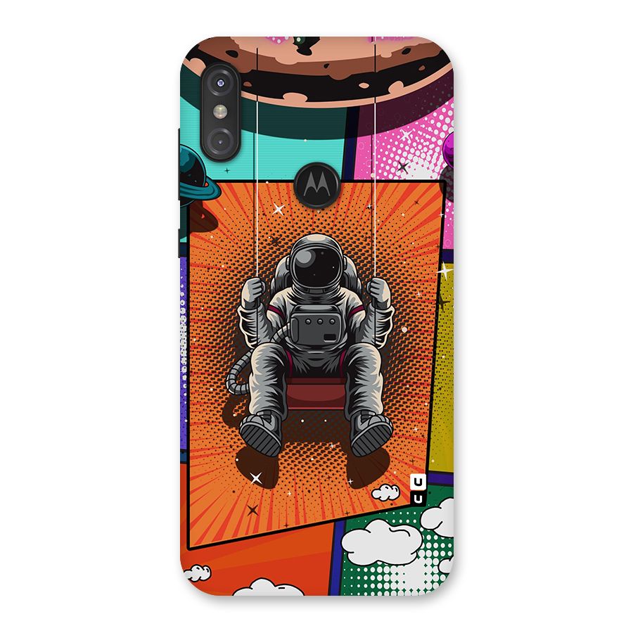 Cool Astraunaut Comic Swing Back Case for Motorola One Power