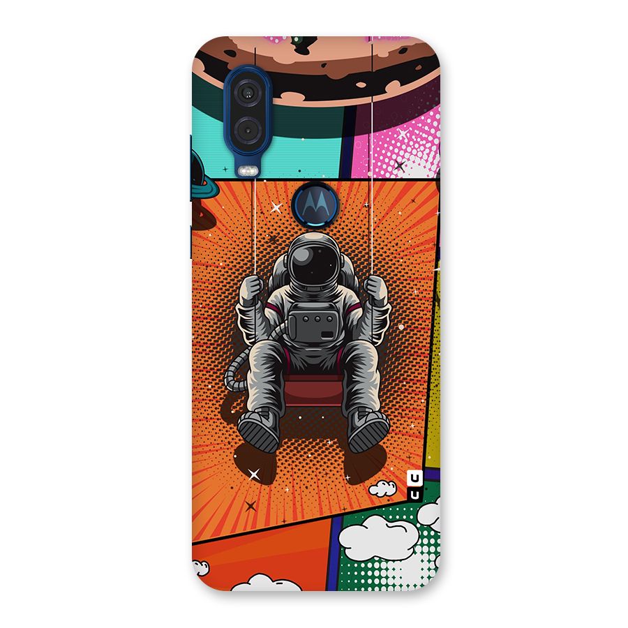 Cool Astraunaut Comic Swing Back Case for Motorola One Vision
