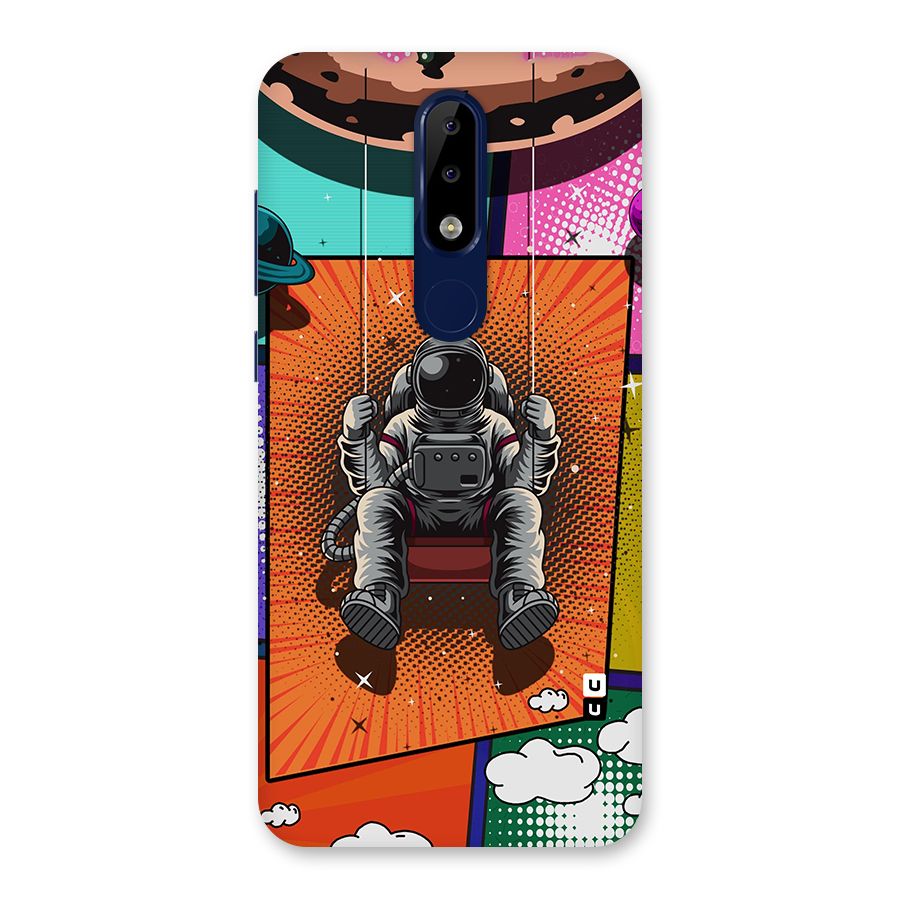 Cool Astraunaut Comic Swing Back Case for Nokia 5.1 Plus