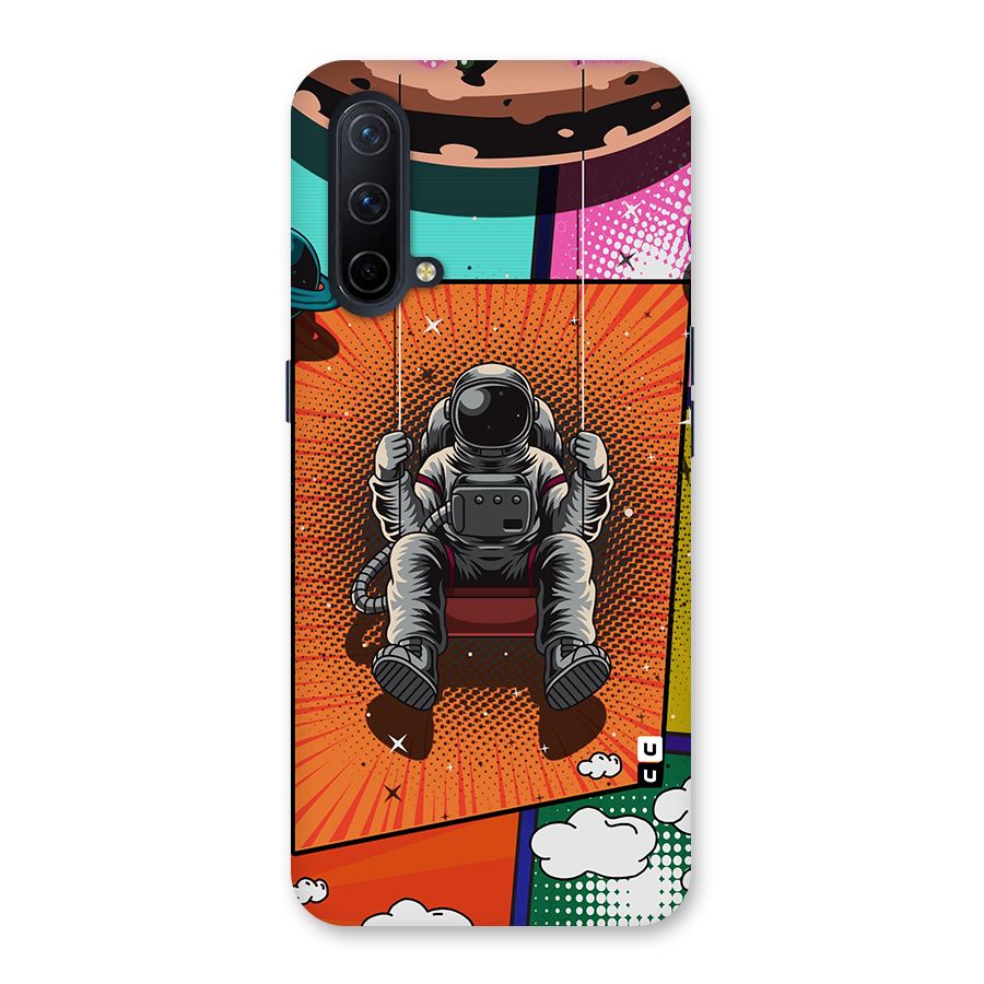 Cool Astraunaut Comic Swing Glass Back Case for OnePlus Nord CE 5G