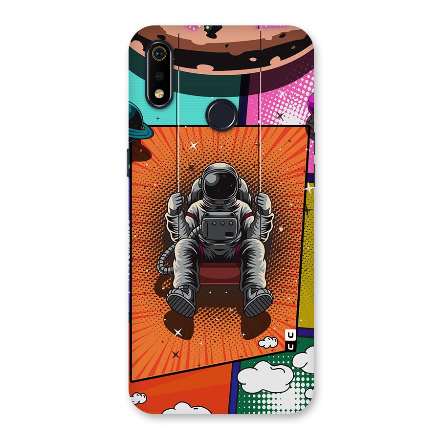 Cool Astraunaut Comic Swing Back Case for Realme 3i