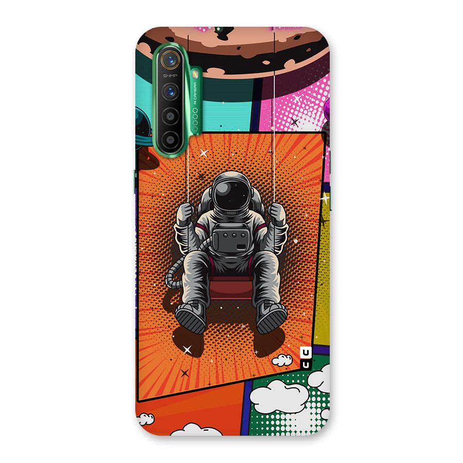 Cool Astraunaut Comic Swing Glass Back Case for Realme X2