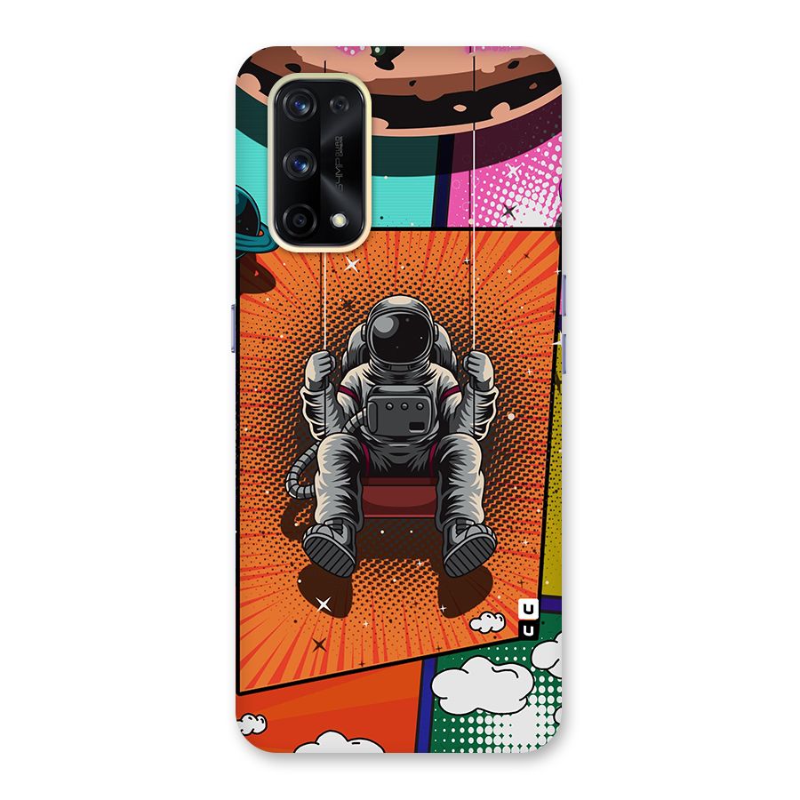 Cool Astraunaut Comic Swing Glass Back Case for Realme X7 Pro
