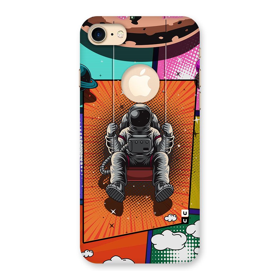 Cool Astraunaut Comic Swing Back Case for iPhone 8 Logo Cut