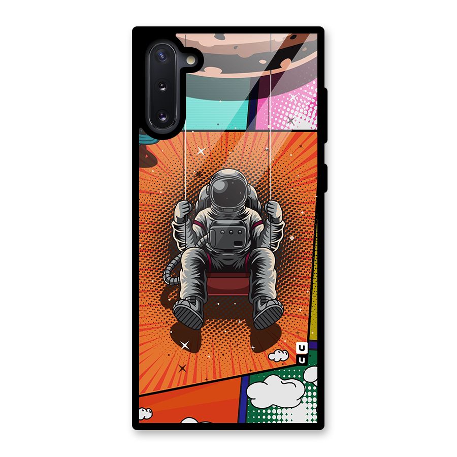 Cool Astraunaut Comic Swing Glass Back Case for Galaxy Note 10