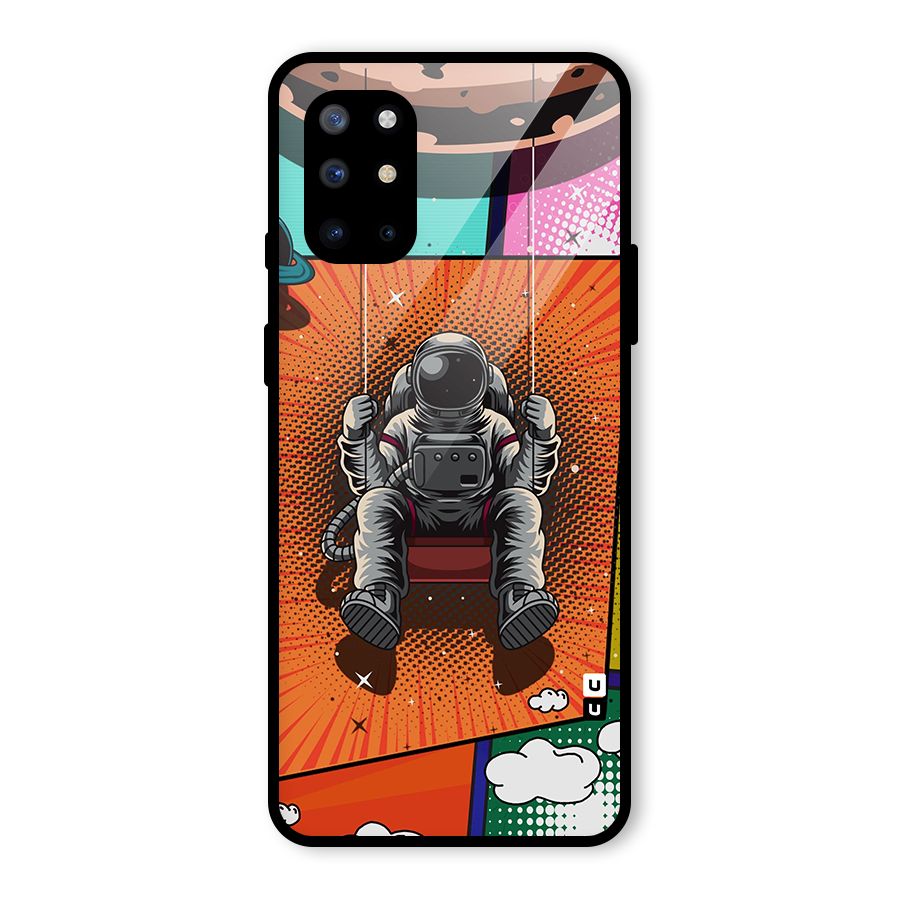 Cool Astraunaut Comic Swing Glass Back Case for OnePlus 8T