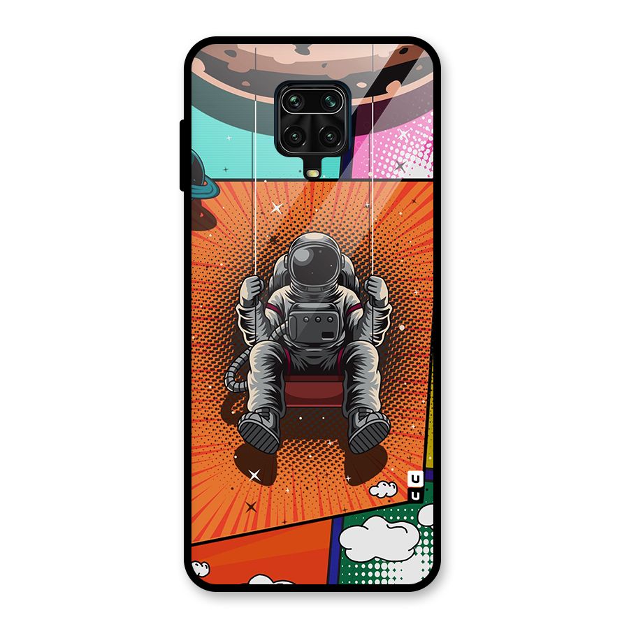 Cool Astraunaut Comic Swing Glass Back Case for Poco M2 Pro