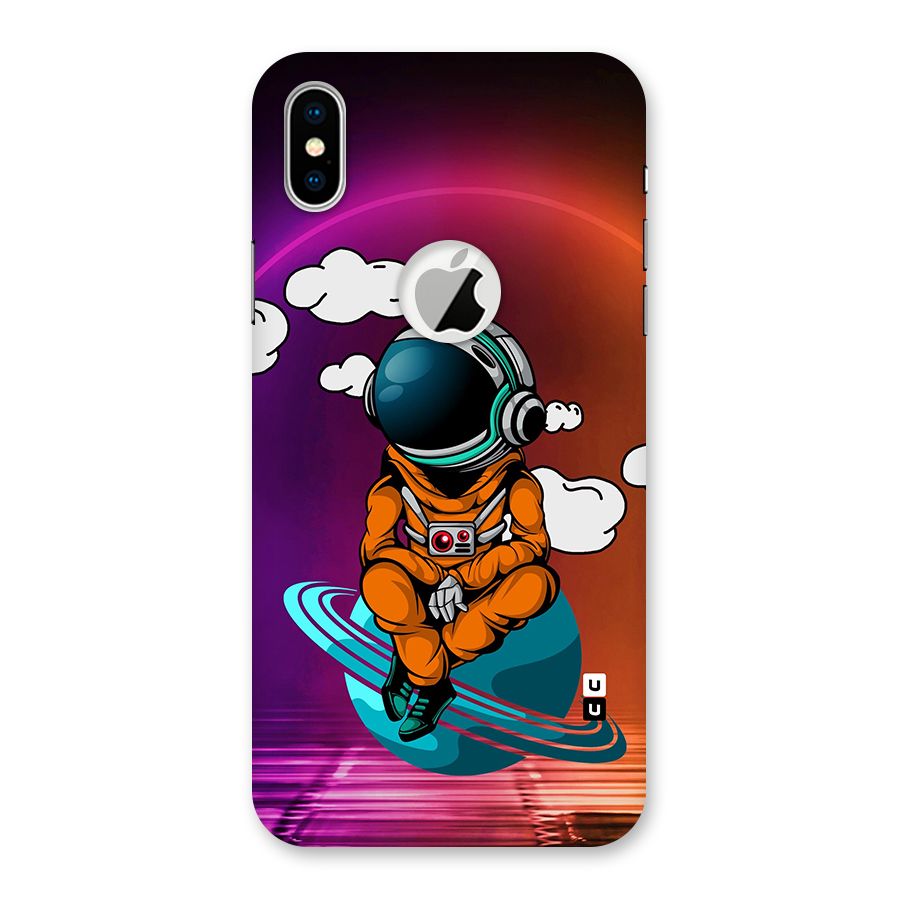 Cool Astraunaut Relaxing Back Case for iPhone X Logo Cut