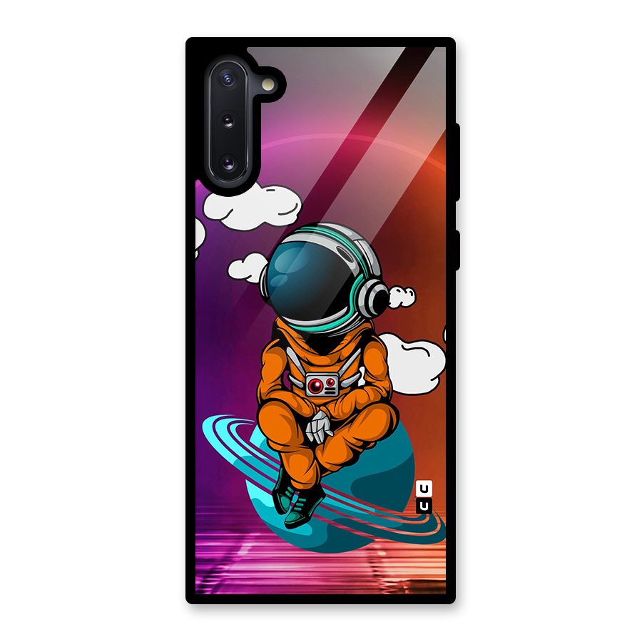 Cool Astraunaut Relaxing Glass Back Case for Galaxy Note 10