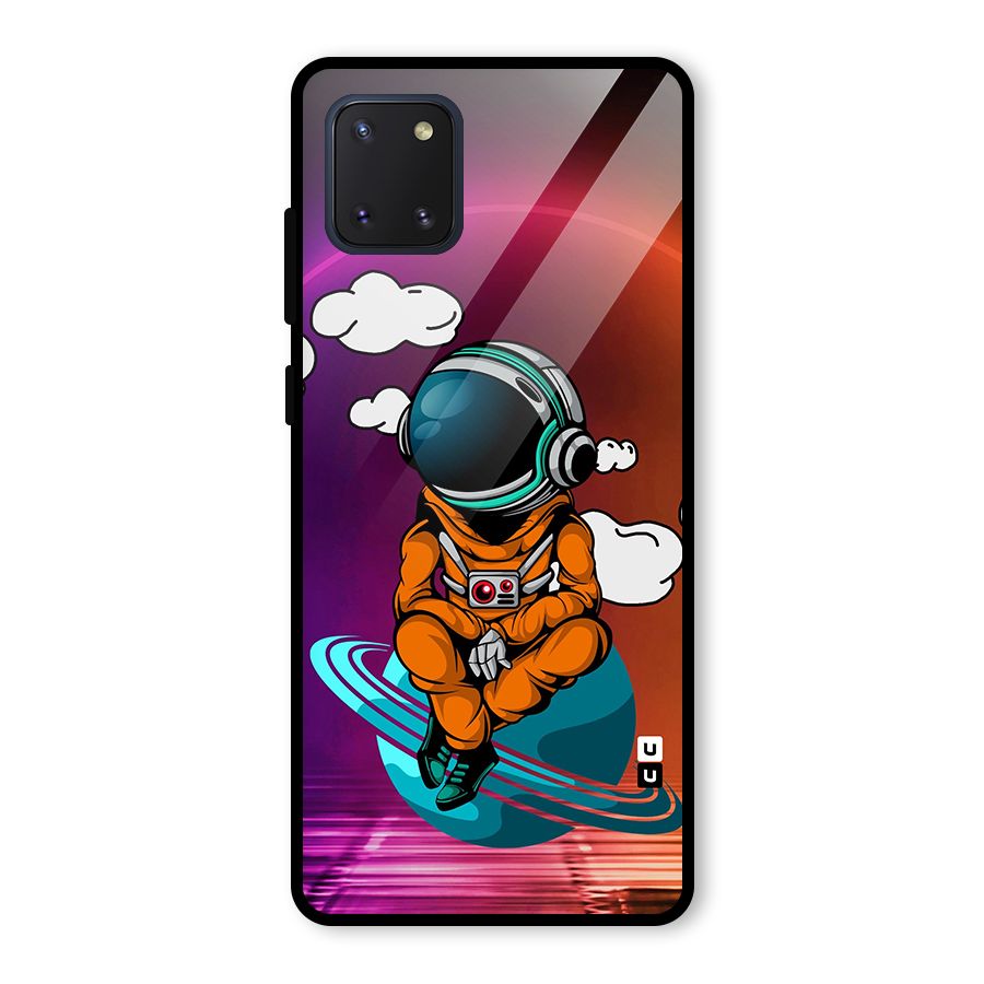 Cool Astraunaut Relaxing Glass Back Case for Galaxy Note 10 Lite