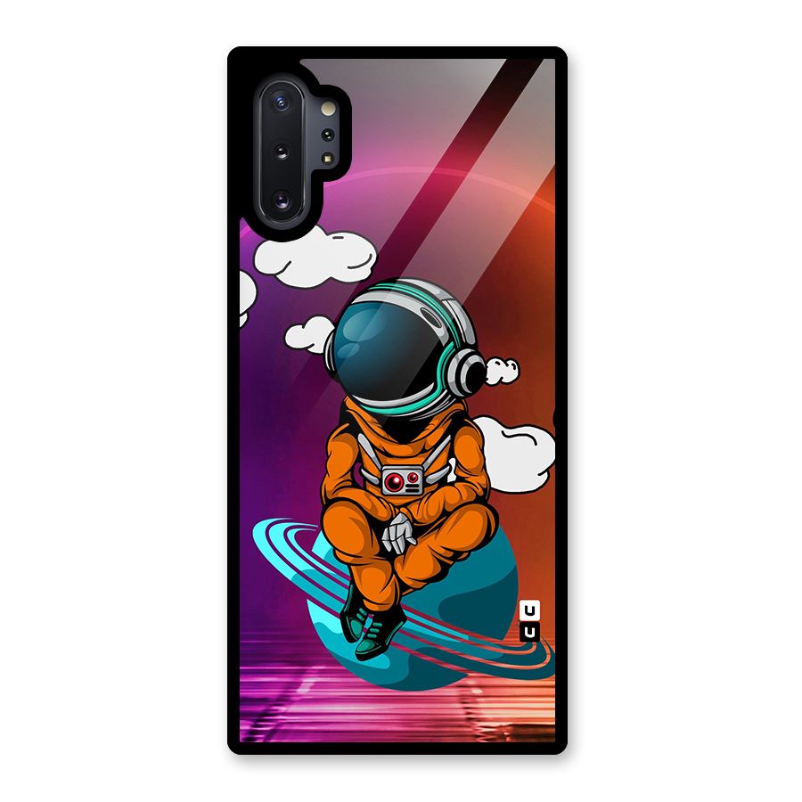 Cool Astraunaut Relaxing Glass Back Case for Galaxy Note 10 Plus