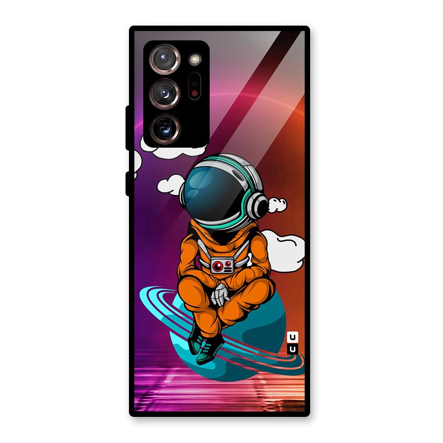 Cool Astraunaut Relaxing Glass Back Case for Galaxy Note 20 Ultra