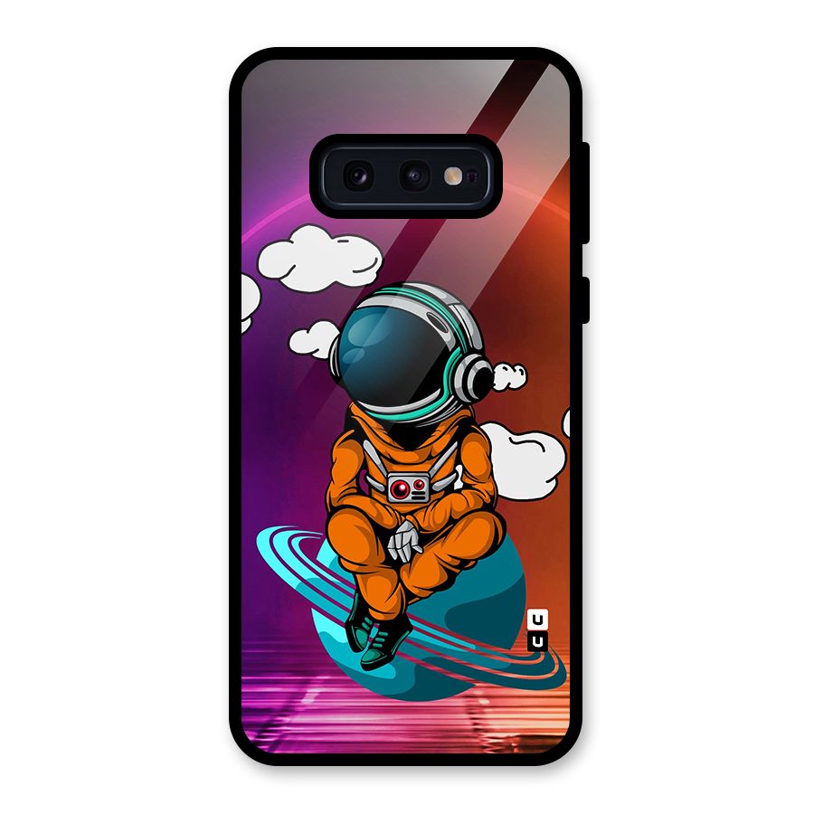 Cool Astraunaut Relaxing Glass Back Case for Galaxy S10e